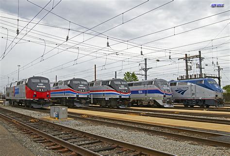 Image - All 4 Amtrak Heritage Units (With standard P42 with current ...