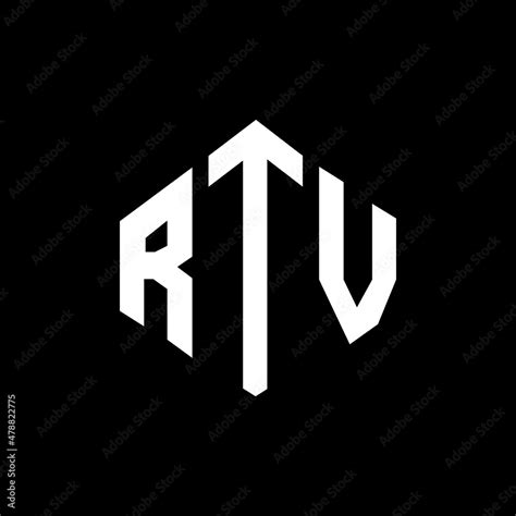 RTV letter logo design with polygon shape. RTV polygon and cube shape logo design. RTV hexagon ...