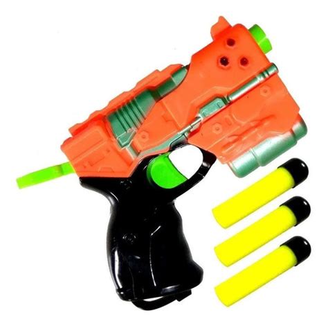 Pistola Nerf Arma Lança Dardos Arminha De Brinquedo MercadoLivre