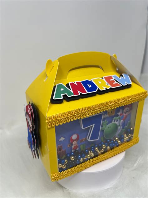 Super Mario Themed Gable Boxes Mario Bros Gable Box Mario And Luigi Party Etsy