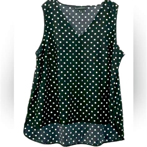 Lane Bryant Tops Lane Bryant Womens Plus Black And White Polka Dot