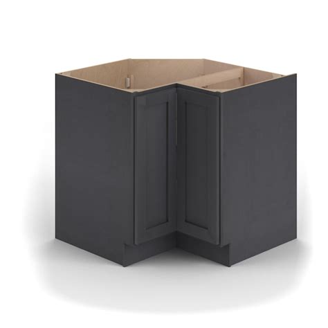 Valleywood Cabinetry 36 In W X 34 5 In H X 36 In D Ideal Gray Birch Lazy Susan Corner Base Ready