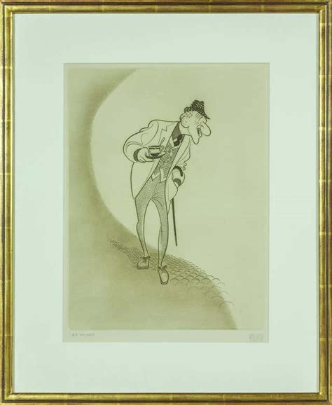 Albert Al Hirschfeld 1982 George Burns Original Etching By Al Hirschfeld Hand Signed And