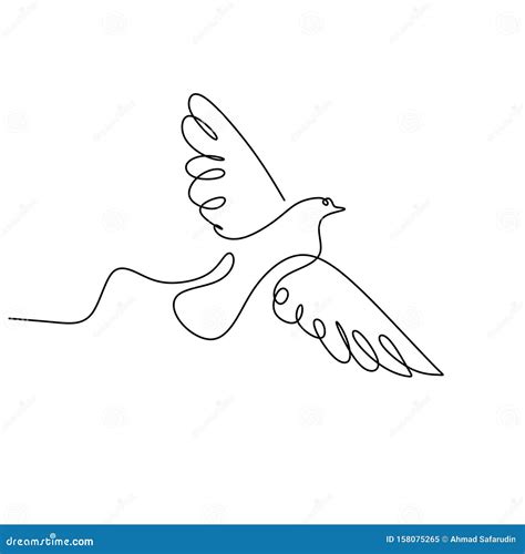 Dibujo Continuo De Una LÃnea De Minimalismo De Vuelo De Aves Tragadas