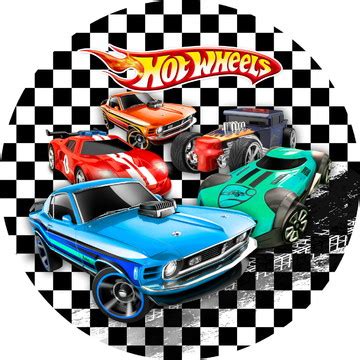 Painel Redondo Sublimado Em Tecido Hot Wheels Elo7