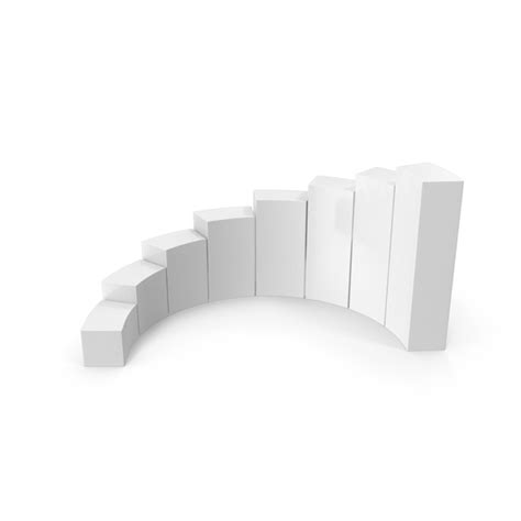 White Circular Bar Chart 3D Object 2299275887 | Shutterstock