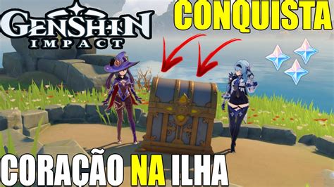 BaÚ Luxuoso Escondido Na Ilha Do CoraÇÃo De Pedra Conquista Secreta Genshin Impact Youtube