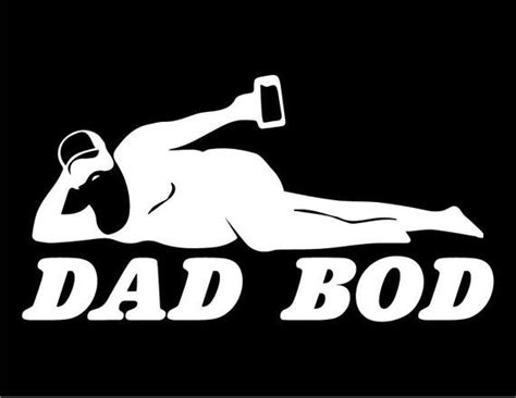 Dad Bod Sticker Silhouette Decal Design Funny Car Decals Etsy Funny