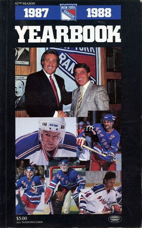 1987 88 New York Rangers Media Guide Sportspaper Wiki