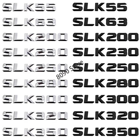 Metal Car Rear Sticker For Mercedes Benz Letter Slk55 Slk63 Slk200