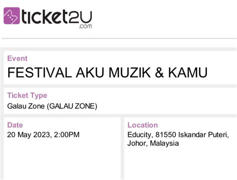 Aku Muzik Dan Kamu Tickets Vouchers Event Tickets On Carousell