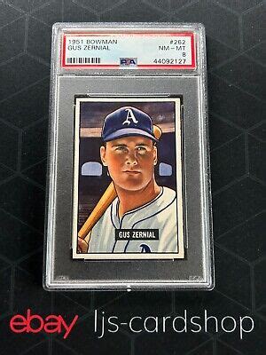 1951 Bowman Gus Zernial 262 PSA 8 Philadelphia Athletics Pop 33 J1 EBay