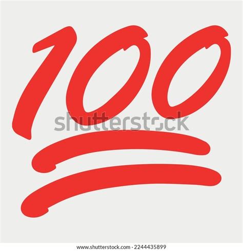 100 Percent Emoji Symbol Vector Illustration Stock Vector (Royalty Free ...