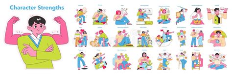 character strengths stock illustrations  character strengths stock