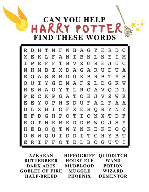 Printable Harry Potter Activities