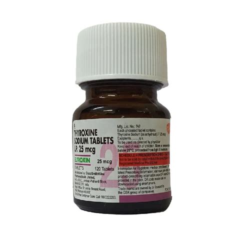 ELTROXIN 25/75 MCG 60’S – Ambika DIstributors