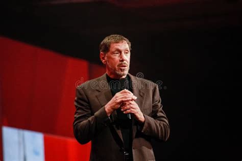 CEO Of Oracle Larry Ellison Makes His Speech Editorial Photography