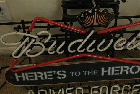 Budweiser Armed Forces Neon Sign Property Room