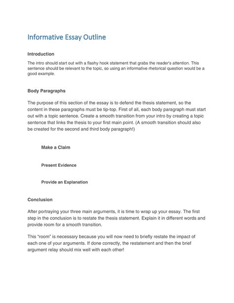 37 Outstanding Essay Outline Templates (Argumentative, Narrative, Persuasive)