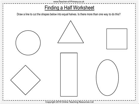 fractions halves worksheet year   maths twinkl worksheets library
