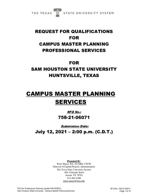 Fillable Online Gato Docs Its Txstate Request For Qualifications For