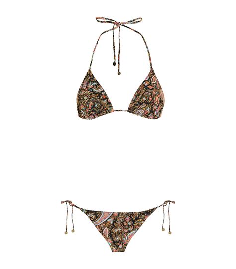 Womens ETRO Multi Paisley String Bikini Harrods UK