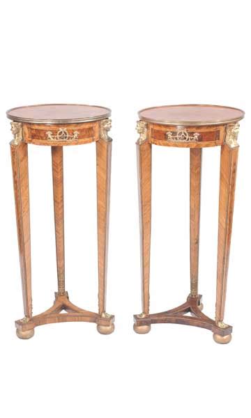 French Empire Style Pedestals Pair Clark Antiques Gallery — Clark