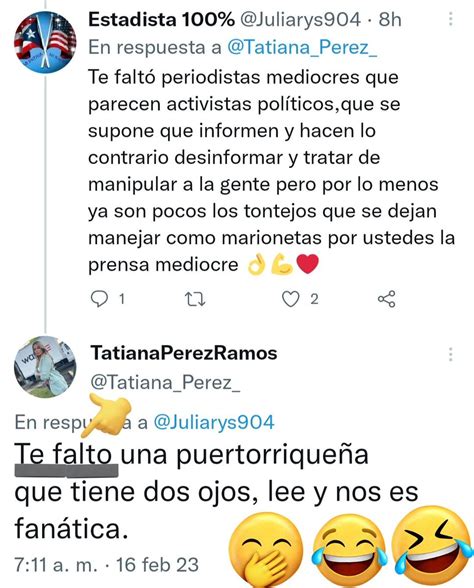 Estadista 100 On Twitter La Mediocre Tatiana Perez Q Se Dice