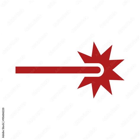 Red Laser Beam Ray Icon For Apps And Websites Stock Vector Adobe Stock