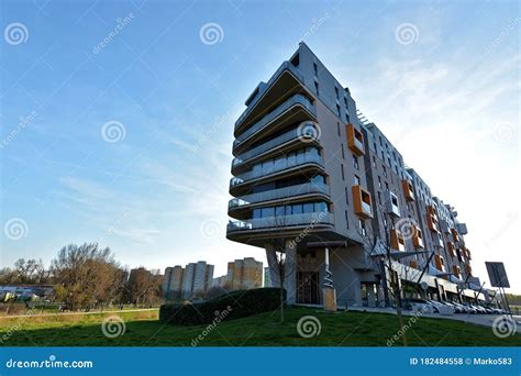 Modern Block of Flats in Petrzalka Stock Photo - Image of central, architecture: 182484558