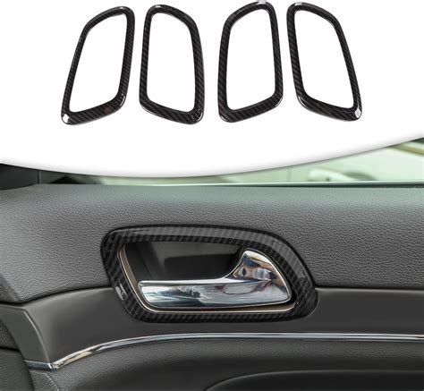 Amazon Sqqp Carbon Fiber Inner Door Handle Cover Trim Ring Kit