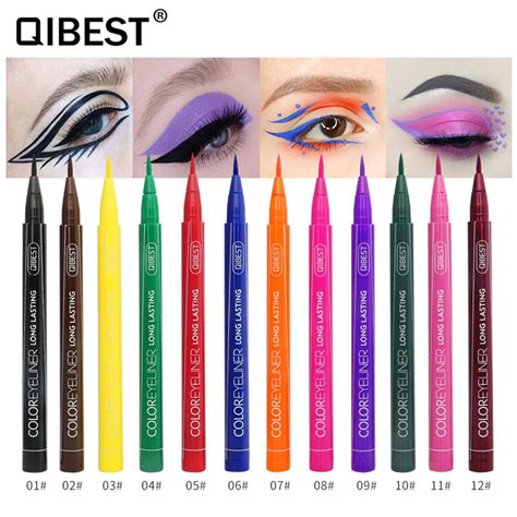 12 Color Eyeliner Liquid Coloured Eyeliners, Matte Liquid Eyeliner Set ...