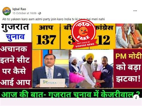 Fact Check गुजरात चुनाव में आप की जीत को दिखाता ये ओपिनियन पोल फर्जी Fact Check This