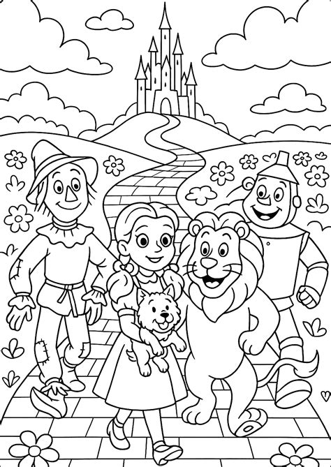 Magico De Oz Para Colorir - Aventura mágica no país de Oz - Páginas de O Mágico de Oz para colorir ...