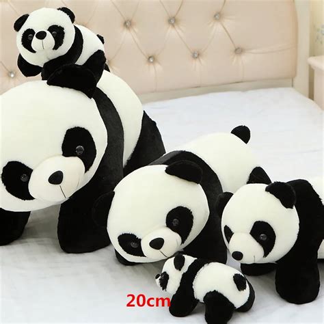 20cm adorável musical de bambu panda brinquedo de pelúcia animal de