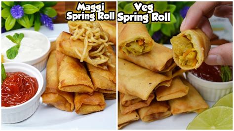 Veg Spring Rolls Recipe Makeandfreeze Recipe Maggi Spring Rolls