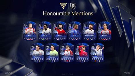 FC 24 TOTY Honourable Mentions Release Date Start Time And All Cards