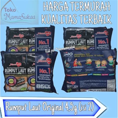 Jual Mamasuka Rumput Laut Kering Panggang Roasted Seaweed Nori Ori