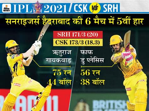 Ipl 2021 Csk Vs Srh Live Dhoni Team Will Want To Comeback At Top Warner