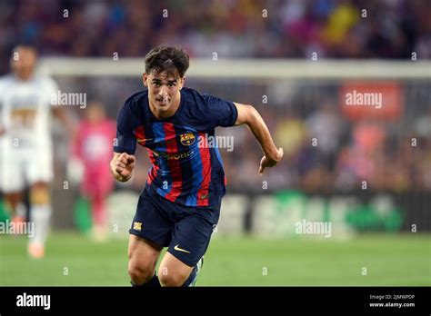 Barcelona Spain August Fc Barcelona V Pumas Unam Gavi Of