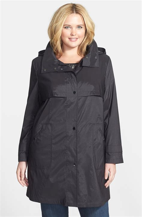 Gallery A Line Hooded Raincoat Plus Size Nordstrom