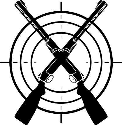 Crossed Hunting Rifles And Target Free Svg File For Members Svg Heart