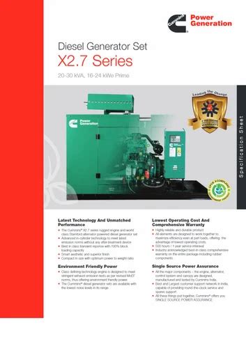 30 Kva Cummins Cpcb 4 Silent Diesel Generator Set At Rs 636000set