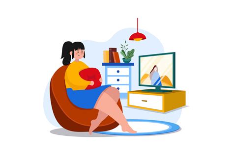 Girl Watching Movie 8518151 Vector Art At Vecteezy