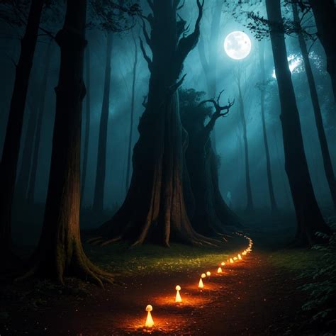 Premium Photo | Eerie Enchanted Forest HALLOWEEN