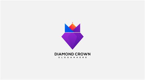 Diamond Crown Vector Logo Design Illustration Icon 16313915 Vector Art