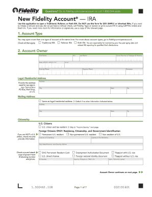 Fidelity Application Form Fill And Sign Printable Template