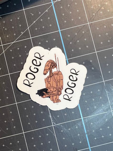 Roger Roger Battle Droid Sticker or Magnet - Etsy