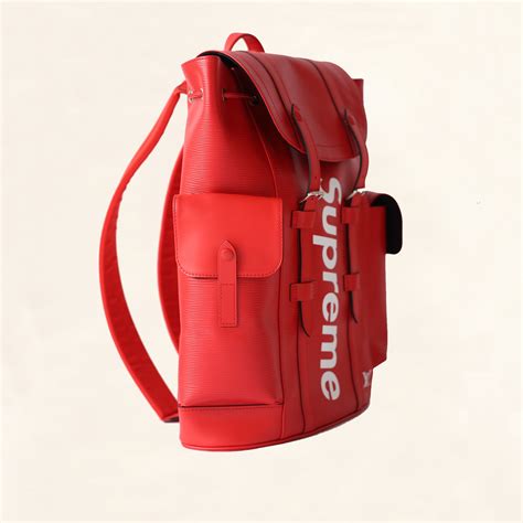 Louis Vuitton Supreme Epi Christopher Backpack Red The Collectory