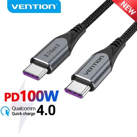 Vention USB C To USB C Cable 100W USB3 1 Fast PD Cable For MacBook Pro